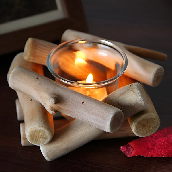 Driftwood Haven Candle Holder