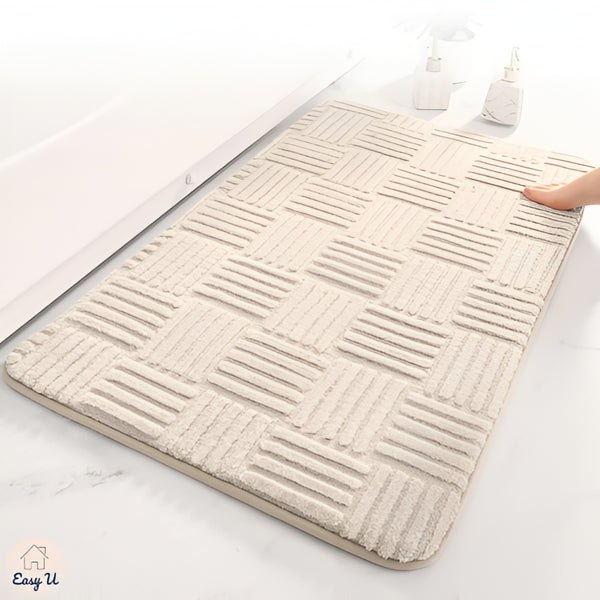 Vivid Grid Absorbent Bath Mat