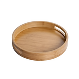 Bamboo Wood Round Serving Tray