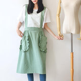 Chic Ruffle Pocket Apron