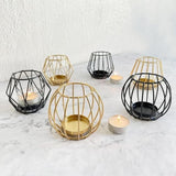 Wireframe Sleek Iron Candle Holder