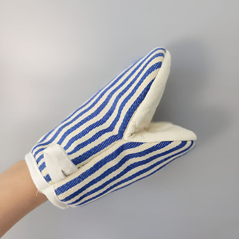 Striped Heat-Resistant Kitchen Mitts