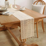 Rustic Crochet Bloom Table Runner