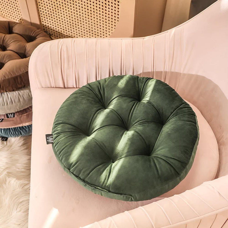 Velvet Tufted Round Cushions