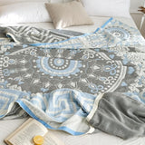 Breathable Cotton Geometric Design Blanket