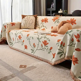 Vintage Floral Chenille Sofa Cover