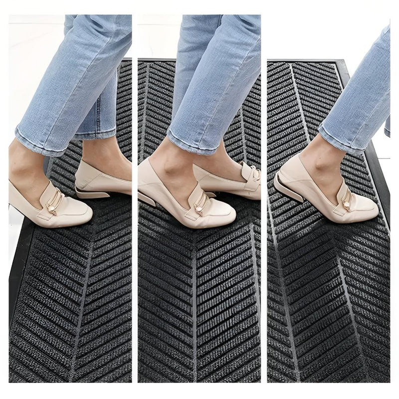 Chevron Ridges Non-Slip Door Mat