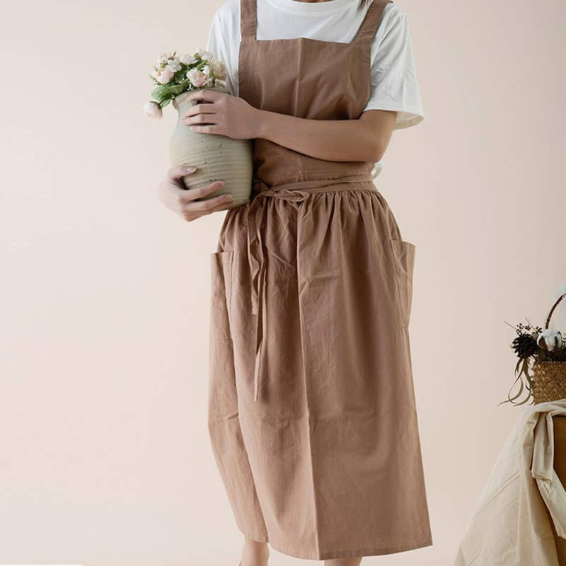 Multipurpose Cotton Apron With Pockets