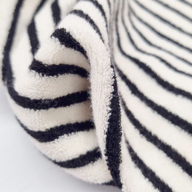 Comfortable Striped Cotton Bathrobe