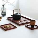 Artisanal Rattan Wooden Tea Tray