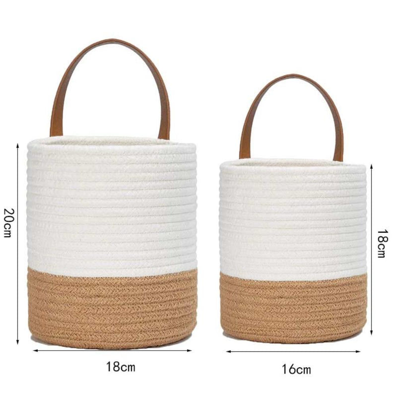 Woven Cotton Rope Hanging Basket