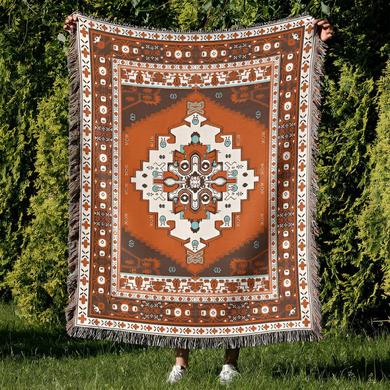 Desert Bloom Tapestry Picnic Blanket & Throw