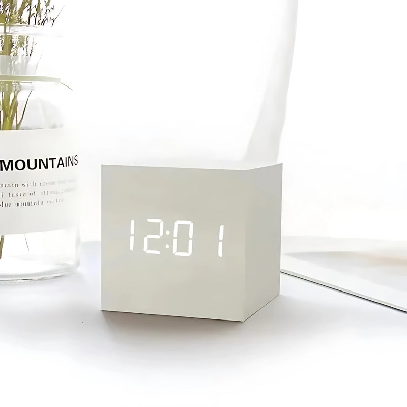 Modern Cube LED Alarm Clock