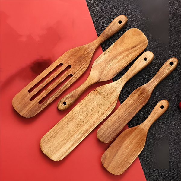 Non-Stick Wooden Spatula Set