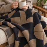 Artevana Monochrome Geometric Throw Blanket