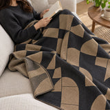 Artevana Monochrome Geometric Throw Blanket