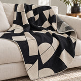 Artevana Monochrome Geometric Throw Blanket