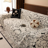Soft Bloom Plush Sofa Cover