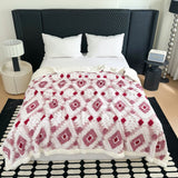 Zyra Double Layer Geometric Throw Blanket