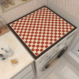 Checkerboard Washing Machine Cover Mat
