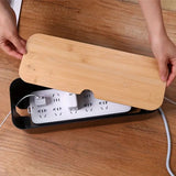 Cord Tidy Bamboo Cable Organiser Box