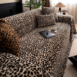 Cosy Leopard Print Sofa Cover