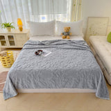 Elegant Leaf Sherpa Blanket