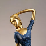 Elegant Resin Lady Statues | 2pcs Set