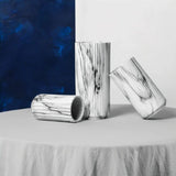 Elegant Vertical Marble Ceramic Vase
