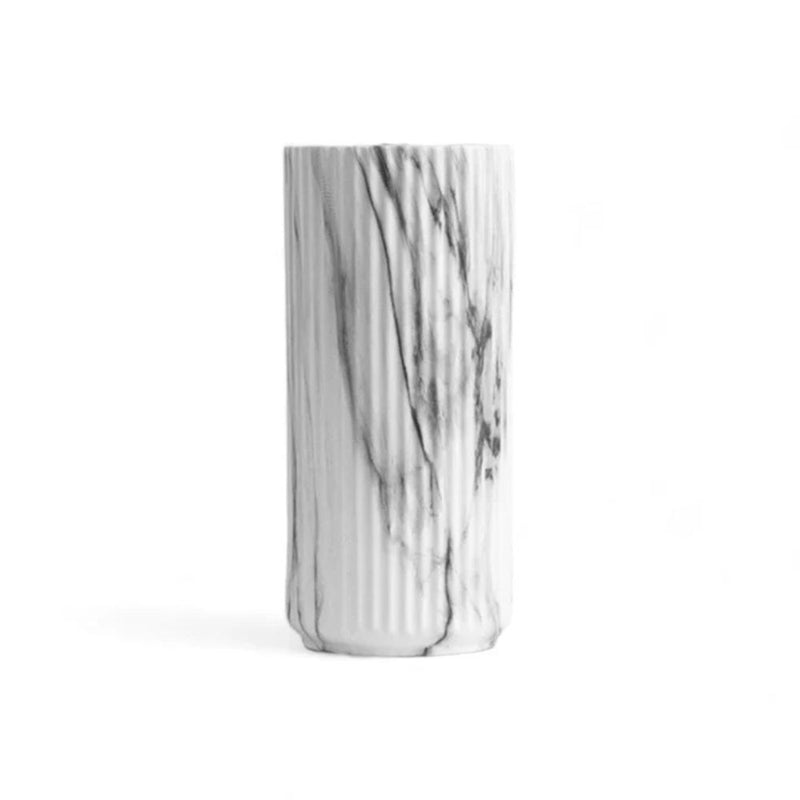 Elegant Vertical Marble Ceramic Vase