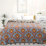Lotus Bloom Jacquard Cotton Blanket