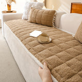 Modern Square Boucle Anti-Slip Couch Cover