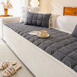 Modern Square Boucle Anti-Slip Couch Cover