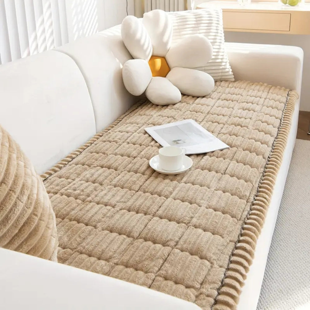 Luxurious Plush Pleated Couch Cover | Buy 1 Get 1 Free