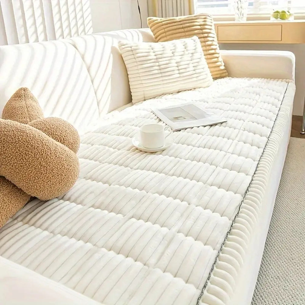 Luxurious Plush Pleated Couch Cover | Buy 1 Get 1 Free