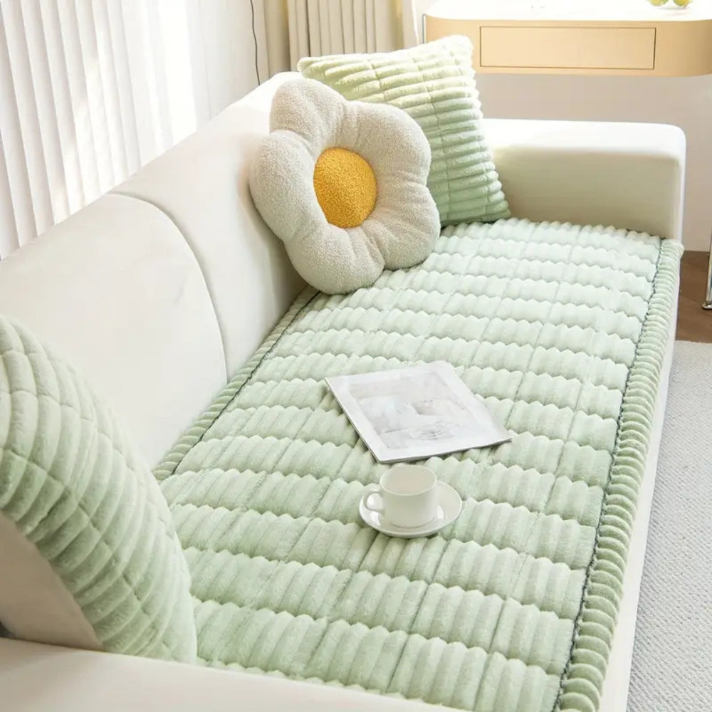 Luxurious Plush Pleated Couch Cover | Buy 1 Get 1 Free