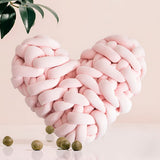 Plush Knotted Heart Shape Cushions