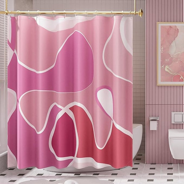 Poppie Bright Pink Bath Curtain