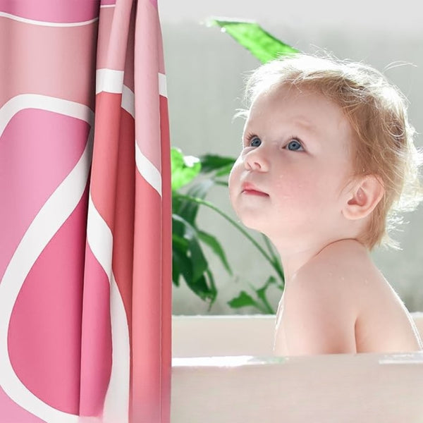 Poppie Bright Pink Bath Curtain