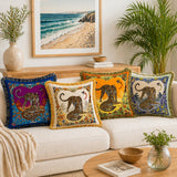Regal Tiger Artistic Velvet Cushion Cover