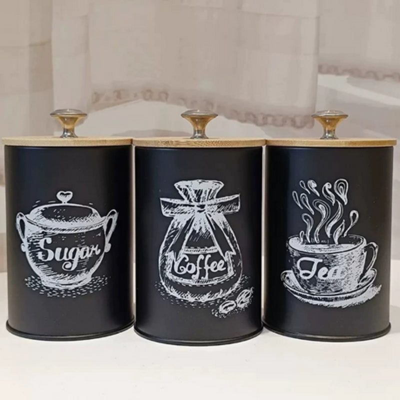 Iron Airtight Storage Canister | 3pcs Set
