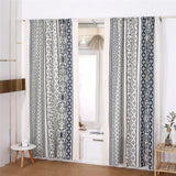 Vintage Bohemian Diamond Print Curtain