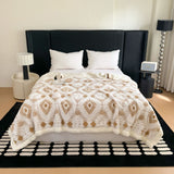 Zyra Double Layer Geometric Throw Blanket