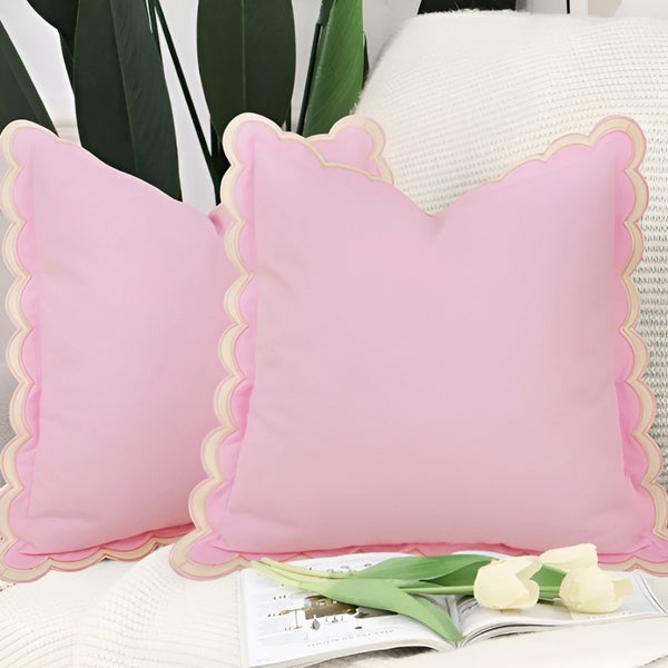 Wave Edge Cotton Cushion Cover