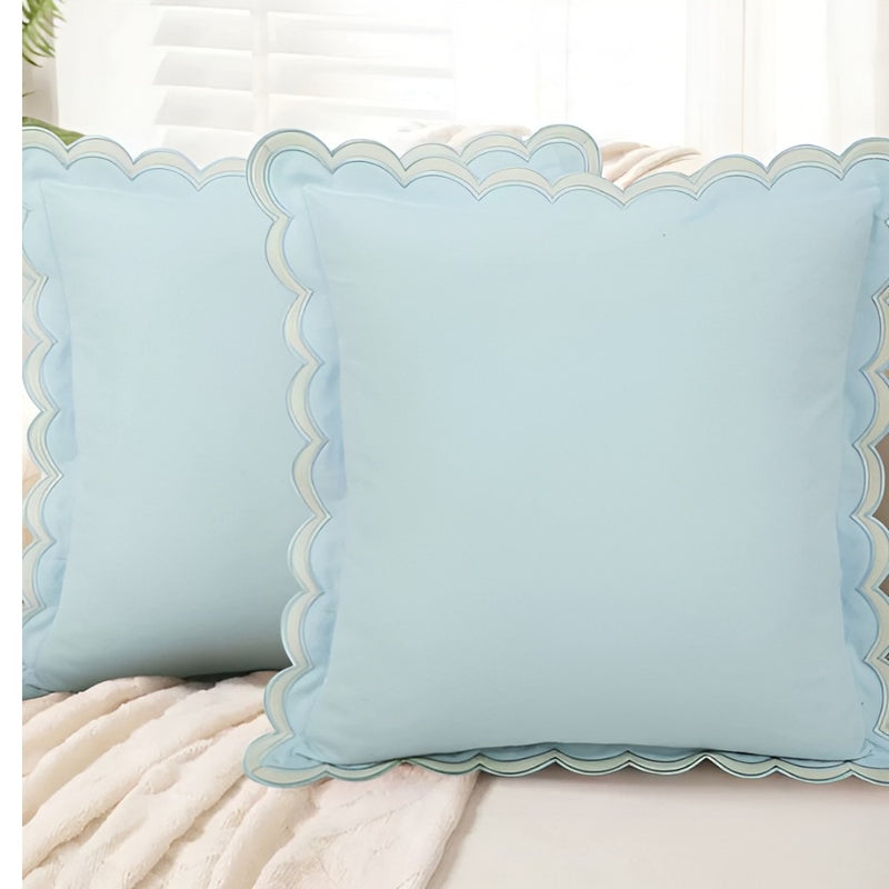 Wave Edge Cotton Cushion Cover