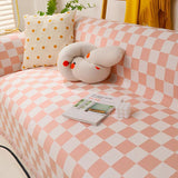 Checkerboard Anti-Scratch Sofa Cover