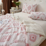 Zyra Double Layer Geometric Throw Blanket