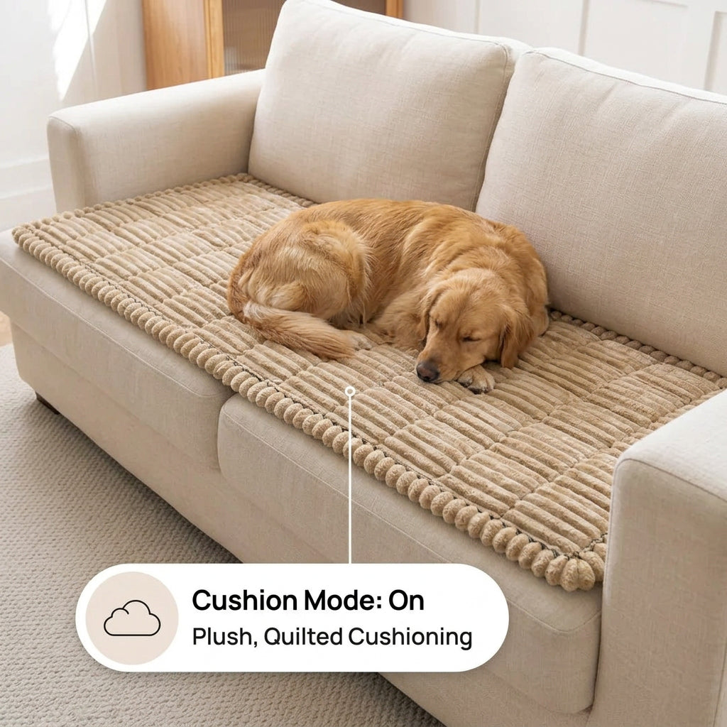 Luxurious Plush Pleated Couch Cover | Buy 1 Get 1 Free